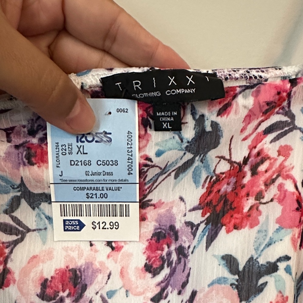 Trixxi Pink and White Floral Mini Dress - Picture 3 of 5